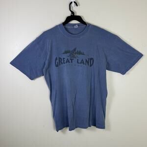 GreatLand outdoors Mens XL blue Short Sleeve T-Shirt thrashed vintage graphic